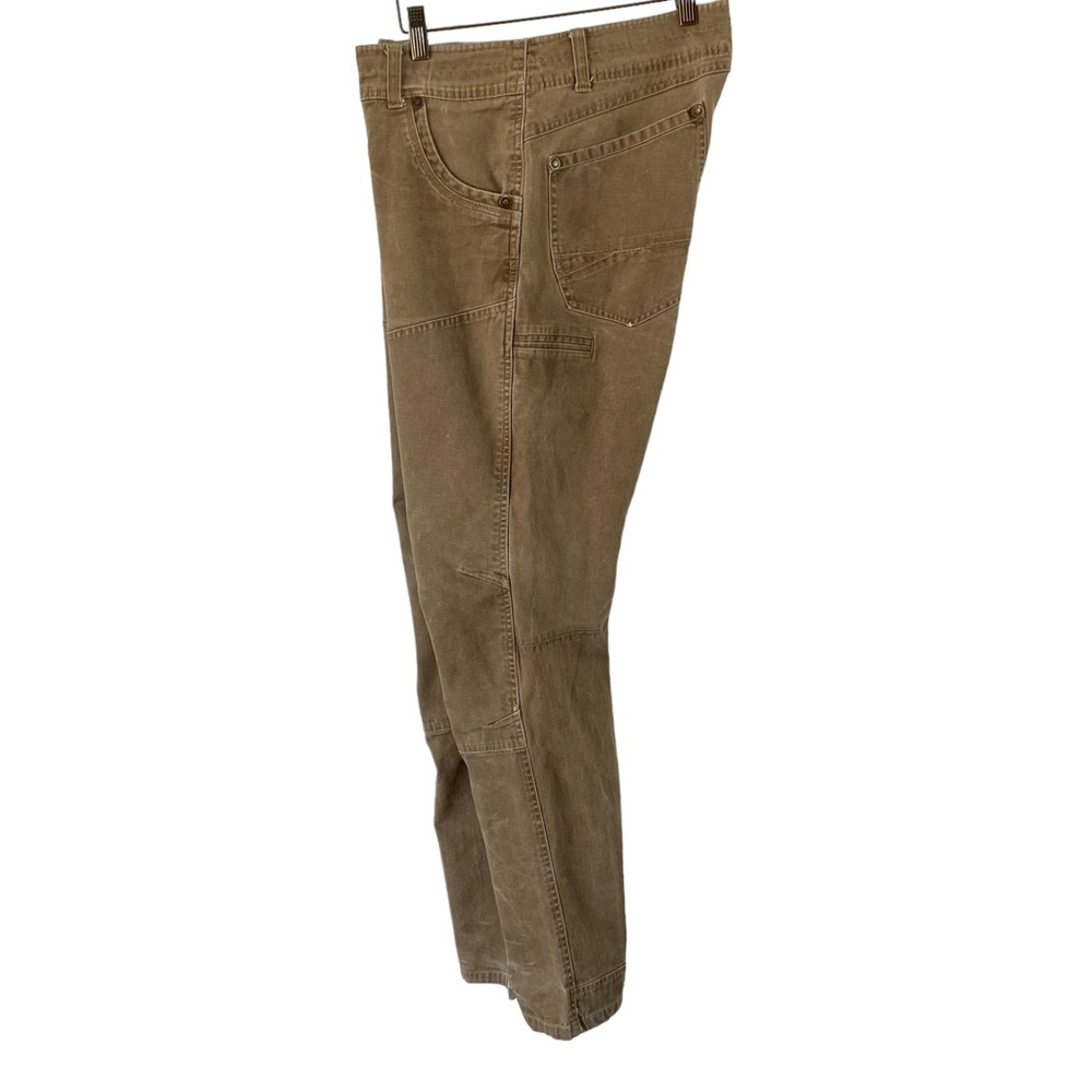 Kuhl The Law Pants 36 x 32 10 Oz Canvas Work Outdoor Tan Distressed Stretch - Picture 3 of 10